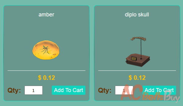 Two fossil prices at ACbellsbuy